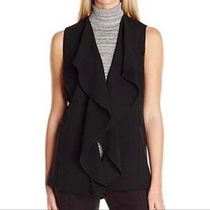 Calvin Klein Vest Open Ruffle Front L